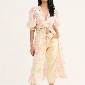 Free People Sabrina Eyelet Kimono